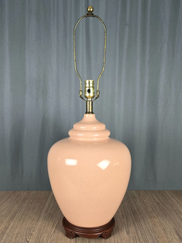 Table lamp pink pottery with - table,